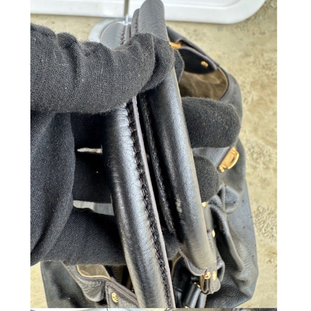 Louis Vuitton Mahina XL Black Monogram Hobo Bag in Leather – Made in Italy - Picture 10 of 11